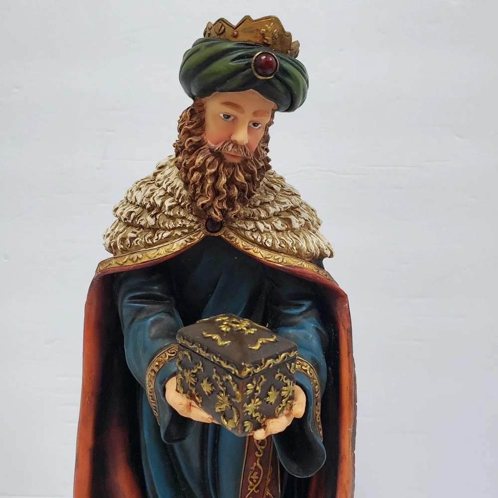 Wise Man Balthazar Figurine Christmas 11.5in Nativity Scene Biblical Christmas